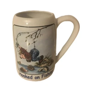 Hooked on Fishing großer Bierkrug Stein Ton Design 6" Gary Patterson - Bild 1 von 8