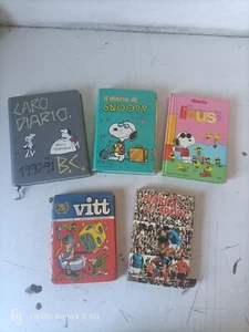 VECCHI DIARI DI SCUOLA SNOOPY/VITT/LINUS... VINTAGE DA COLLEZIONE - Picture 1 of 24