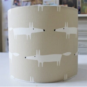 Handmade Lampshade - Scion Little Fox - Grey / white - Picture 1 of 1