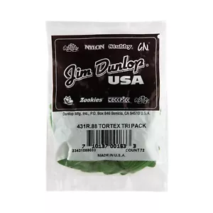 DUNLOP 431R.88 Tortex® Triangle Guitar Picks 72 Picks with FREE Shipping - Picture 1 of 5