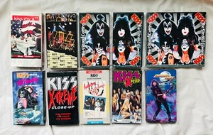 KISS - 9 VHS VIDEO TAPE LOT - '80s & '90s - VG+ CONDITION - Picture 1 of 2