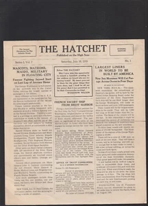L'ASCIA, 3 NUMERI 1919 "PUBBLICATI IN ALTO MARE" A BORDO DELLA WASHINGTON - Foto 1 di 3