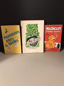 Lot 3: Moontoons Jokes & Riddles, Come Laugh Wit Me, & Heathcliff Strikes Again - Picture 1 of 7