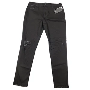 Hudson Zev Distressed Skinny Fit Jeans Mens 38 x 32 Black Denim Stretch $139 - Picture 1 of 7