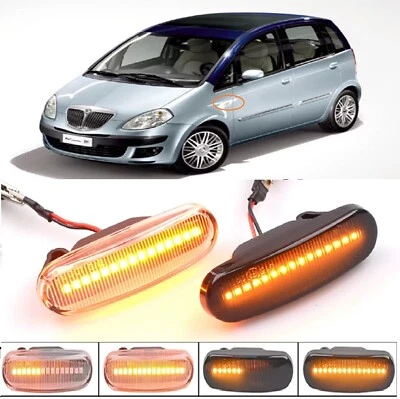 FRECCE LATERALI a LED PROGRESSIVE per LANCIA MUSA CRYSTAL DINAMICHE CANBUS - Immagine 1 di 4