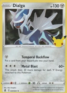 Dialga 20/25 Celebrations 25th Anniversary Holo Foil Pokemon - Picture 1 of 2