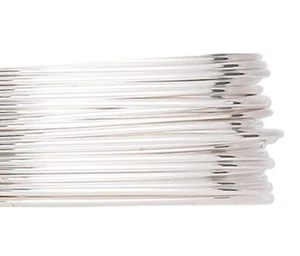 5 Feet Argentium Sterling Silver 24 Gauge Dead Soft Round Wrapping Wire - Picture 1 of 3