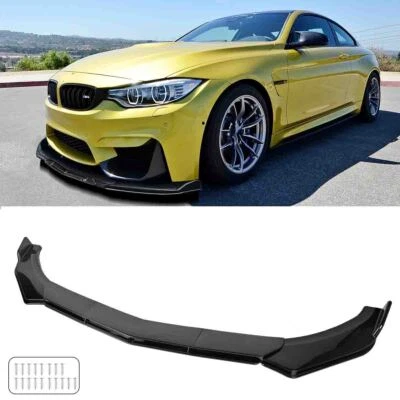 For BMW 4 Series 428i 435i Coupe Front Bumper Lip Splitter Spoiler Gloss Blk ABS - Image 1 of 4
