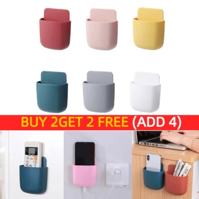 Wall Mounted Remote Control Storage Box for Home Mobile Phone Charging Rack UK - Image 1 of 4