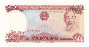 Vietnam 500 Dong 1985 P. 99 / 99a Unc Note - Ho Chi Minh - Picture 1 of 2
