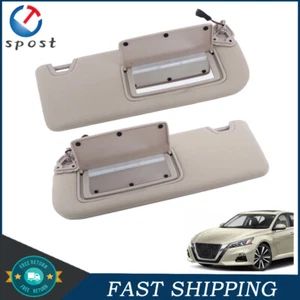 Beige Sun Visor Left Right Side For Nissan Altima 2019 2020 2021-2024 W/Lights - Foto 1 di 16