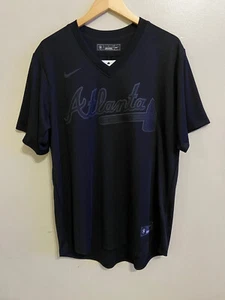 Nike MLB Atlanta Braves Black Baseball Practice Jersey Authentic Mens 2XL NEW - Picture 1 of 7