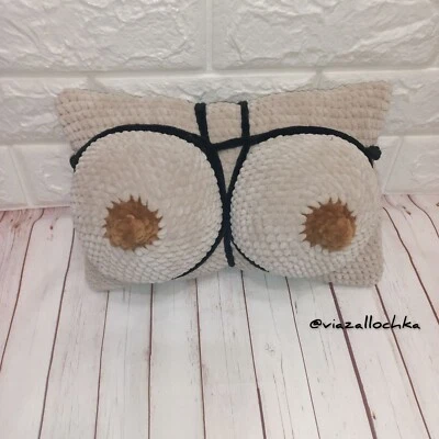 Подушка для груди БДСМ, подушка для путешествий, подушка для больших титов БДСМ, вязание крючком большая игрушка бюст - Изображение 1 из 4