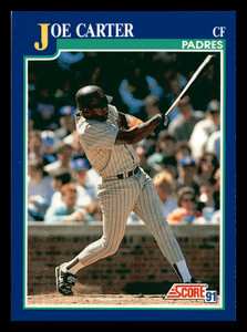 1991 Score Joe Carter  San Diego Padres #9 Mint