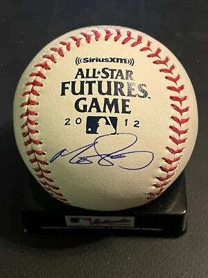 Juego de béisbol oficial de futuros 2012 autografiado por Matt Barnes JSA Foto 1 de 2