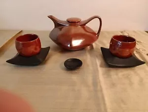 Seltene MCM geometrische Retroneu Mission Teekanne mit Deckel 2 Tassen Untertassen winzige Schüssel - Bild 1 von 11
