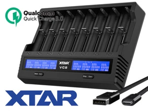 Xtar VC8 - Ladegerät für Li-Ion 3,6V - 3,7V und NIMH 1,2V Akkus - Bild 1 von 1