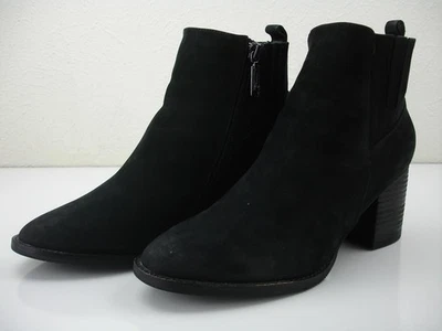 Blondo Mujer Talla 9 M Noa B6644014 Negro Gamuza Cuero Impermeable Botines Cremallera Foto 1 de 4