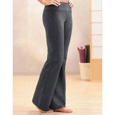 Leggings rectos Athleta Fusion gris jaspeado yoga talla M Foto 1 de 4