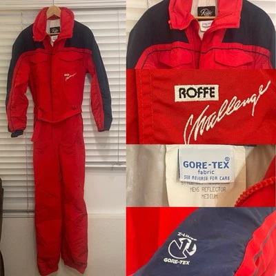 Traje de esquí rojo vintage Roffe Challenge para hombre RN 39363 Gore-tex mediano/hecho en EE. UU. Foto 1 de 4