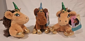 JUEGO DE 3 PELUCHES UNICORNIOS AFRO NUEVOS. ECHA UN VISTAZO, ¡GRAN PRECIO!! - Imagen 1 de 5