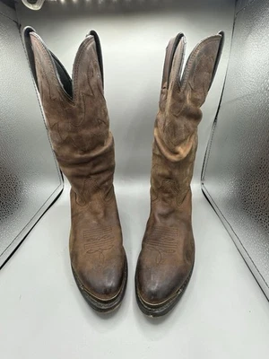 DURANGO Flirt Womens Size 7 M Brown Leather Cowboy Boots - Image 1 of 4