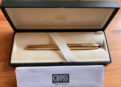 CROSS Since 1846 Füllfederhalter von 18K 750 Füllerspitze mit 10K Roller Gold - Bild 1 von 4