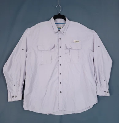 Magellan Fish Gear Men's Relaxed Fit Button Down Shirt Roll Tab Sleeve Size 2XL - Image 1 of 4