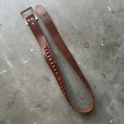 Cinturón de cuero marrón vintage Bucheimer A-982M 34–36" para funda de munición .22 .22LR Foto 1 de 4