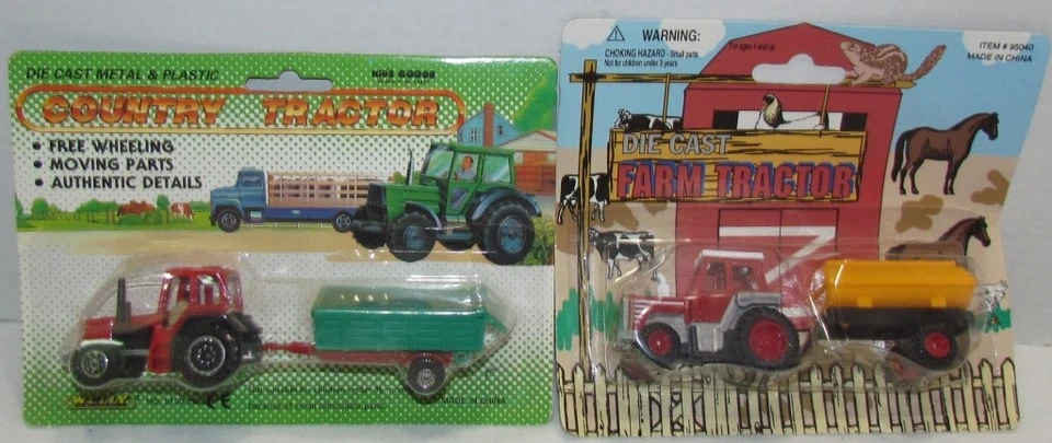 2 Die Cast Tractors MIP: Welly Country Tractor , Pic Farm Tractor - Image 1 of 2