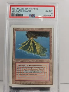 1994 Magic The Gathering Volcanic Island Revised PSA 8 - Picture 1 of 2