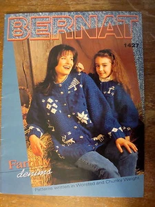BERNAT Knitting Pattern Family Sweaters - Picture 1 of 2