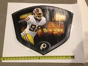 Brian Orakpo Redskins fathead Shield 20" x 19” NFL Vinyl Wall Graphics NEW - Picture 1 of 1