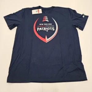 NWT New England Patriots NFL Blue Nike Dri-Fit T-Shirt Men's Large New With Tags - Picture 1 of 7
