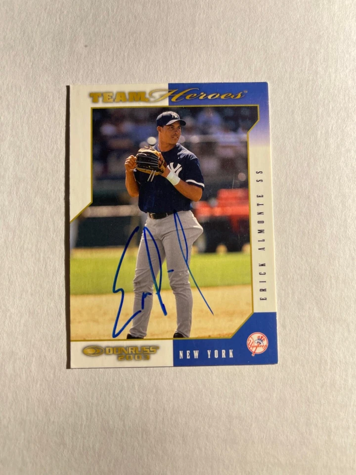 New York Yankees ERICK ALMONTE Signed Card - Image 1 of 1