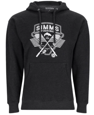 Sudadera con capucha Simms Rods and Stripes carbón brezo para hombre XL Foto 1 de 3