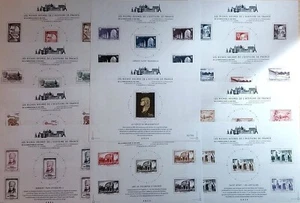 FRANCE 2024 STAMP ON STAMP 11 PROOF SHEETS RICH HISTORY STAMPS ON STAMPS 19489 - Picture 1 of 2