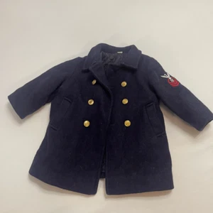 Fieldston Clothes VTG Navy Blue Wool Coat Kids Size 3T Union Made - Picture 1 of 10