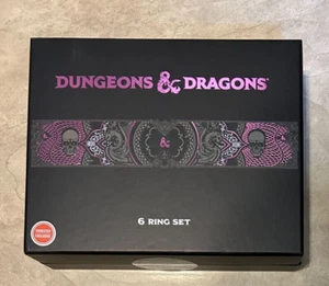 Dungeons & Dragons Adjustable 6-Piece Ring Set GameStop Exclusive NEW SEALED - Picture 1 of 3