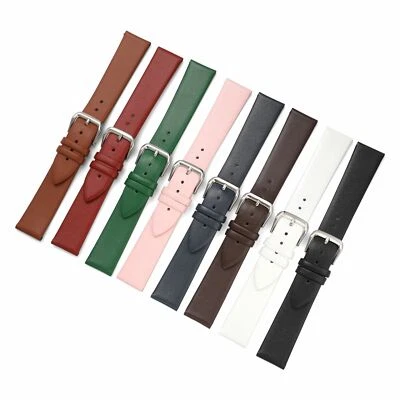 Womens Ultra Thin Soft Genuine Leather Watch Strap Watch Band Bracelet 8-22mm - Image 1 of 4