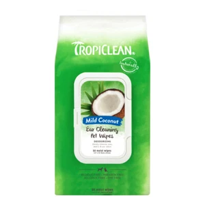 Tropiclean Ear Cleaning Deodorising Pet Wipes 50 Pack - Picture 1 of 2