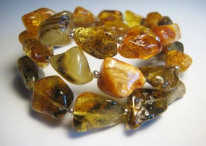Massive Elegant Natural Baltic Amber Bracelet 43 gr. Handmade Gemstone !!!  - Picture 1 of 2