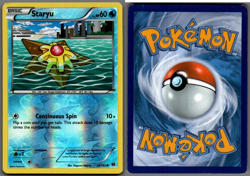 2015 Pokemon, XY BREAKthrough, #29/162 Staryu, Reverse Holo Common - Image 1 of 1