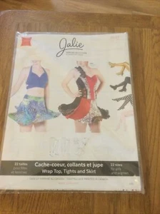 Jalie Sewing Pattern 3027 Wrap Top Tights & Spiral Skirt -Kids, Teenagers Women - Picture 1 of 7