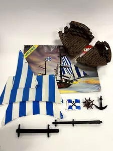 Lego Pirates Caribbean Clipper Parts Sails Flag Mast Instructions From Set 6274 - Picture 1 of 1
