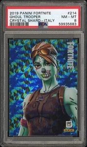 2019 Panini Fortnite Series 1 Ghoul Trooper #214 Crystal Shard PSA 8 - Picture 1 of 2