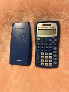 Texas Instruments Blue TI-34II Scientific Calculator With Carry Case - Picture 1 of 3