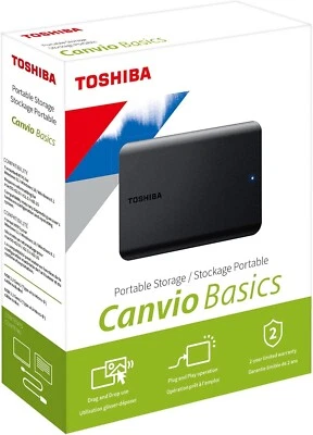 Toshiba Externe Festplatte 1TB Canvio Basics USB 3.2 tragbare HDD-Festplatte - Bild 1 von 4