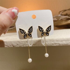Fashion Enamel Butterfly Earrings Stud Drop Dangle Women Party Jewelry Gift New