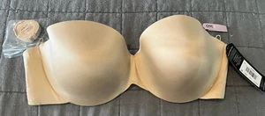 NWT Maidenform 36D Comfort Devotion Custom Lift Strapless Bra 9417 Beige $48 - Bild 1 von 5